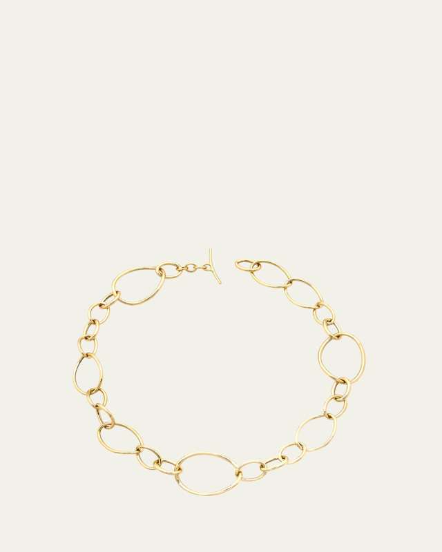 18k Gold Chain Necklace, 18"L